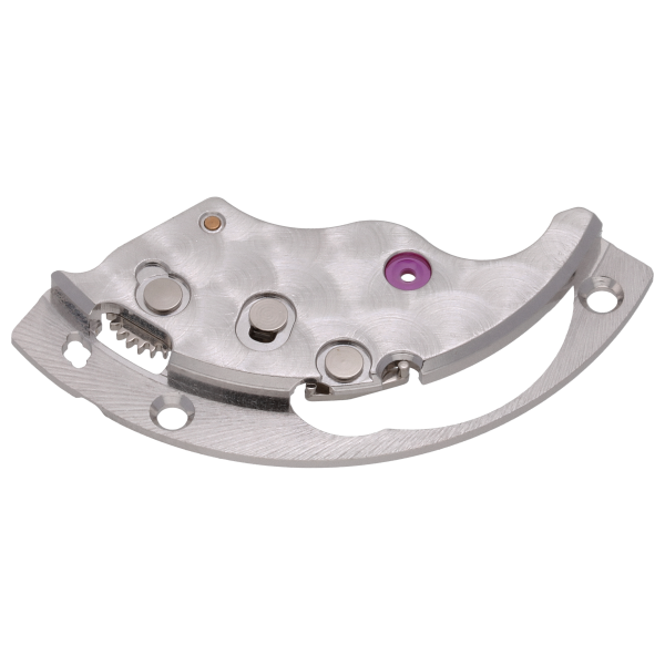 Federhausbrücke, rhodiniert perliert 2.5 mm Absatz spiralig