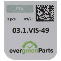 Schraube f&uuml;r Halteplatte f&uuml;r Wechselrad (Poliert, Wei&szlig;, Rund, 2892) [900]